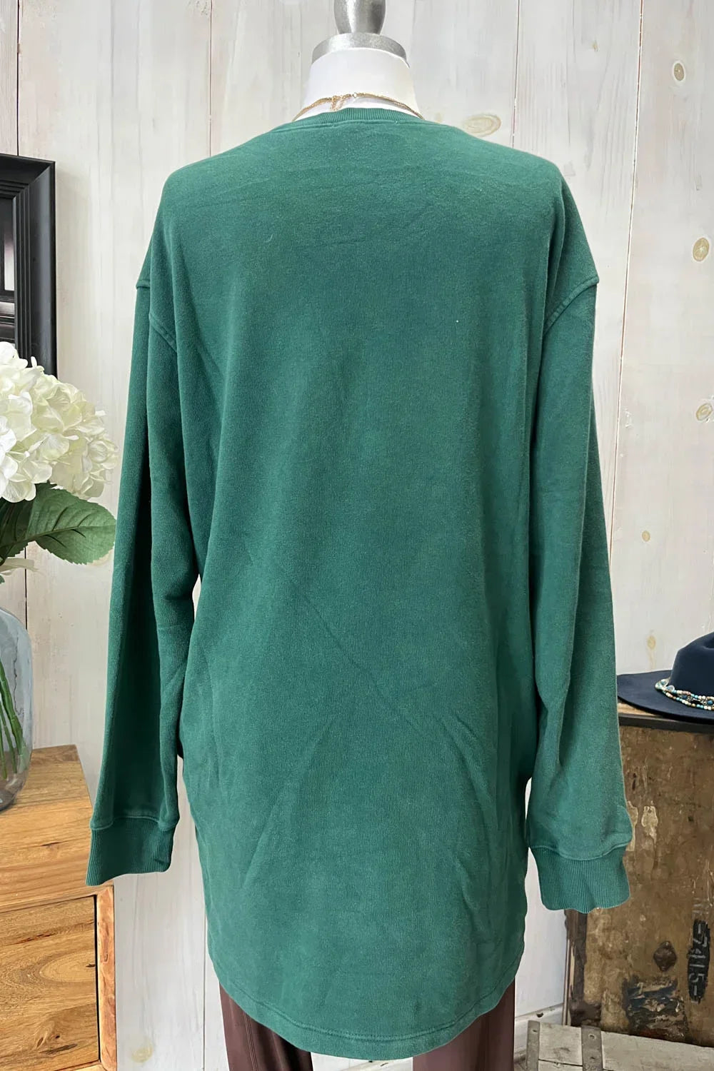 Oversized Long Sleeve Soft Cotton Blend Casual Mini Sweatshirt Dress