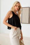 Boho Sleeveless Layered Frayed Edges Top - Tasha Apparel Wholesale