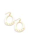 EW71020 Wooden Circle Cutout Drop Earrings - Tasha Apparel Wholesale