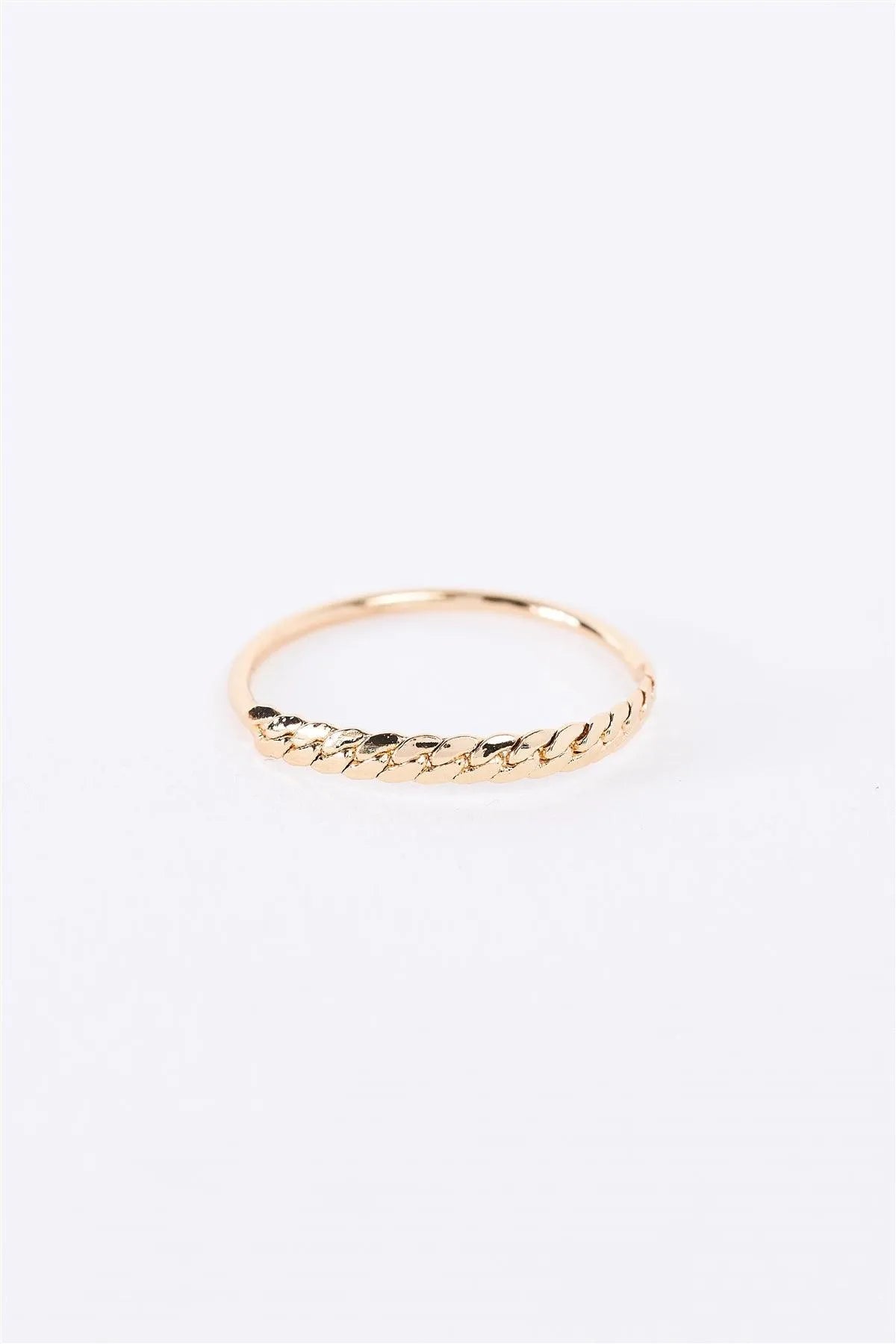 Gold Small Braided Link Trim Ring - Tasha Apparel Wholesale