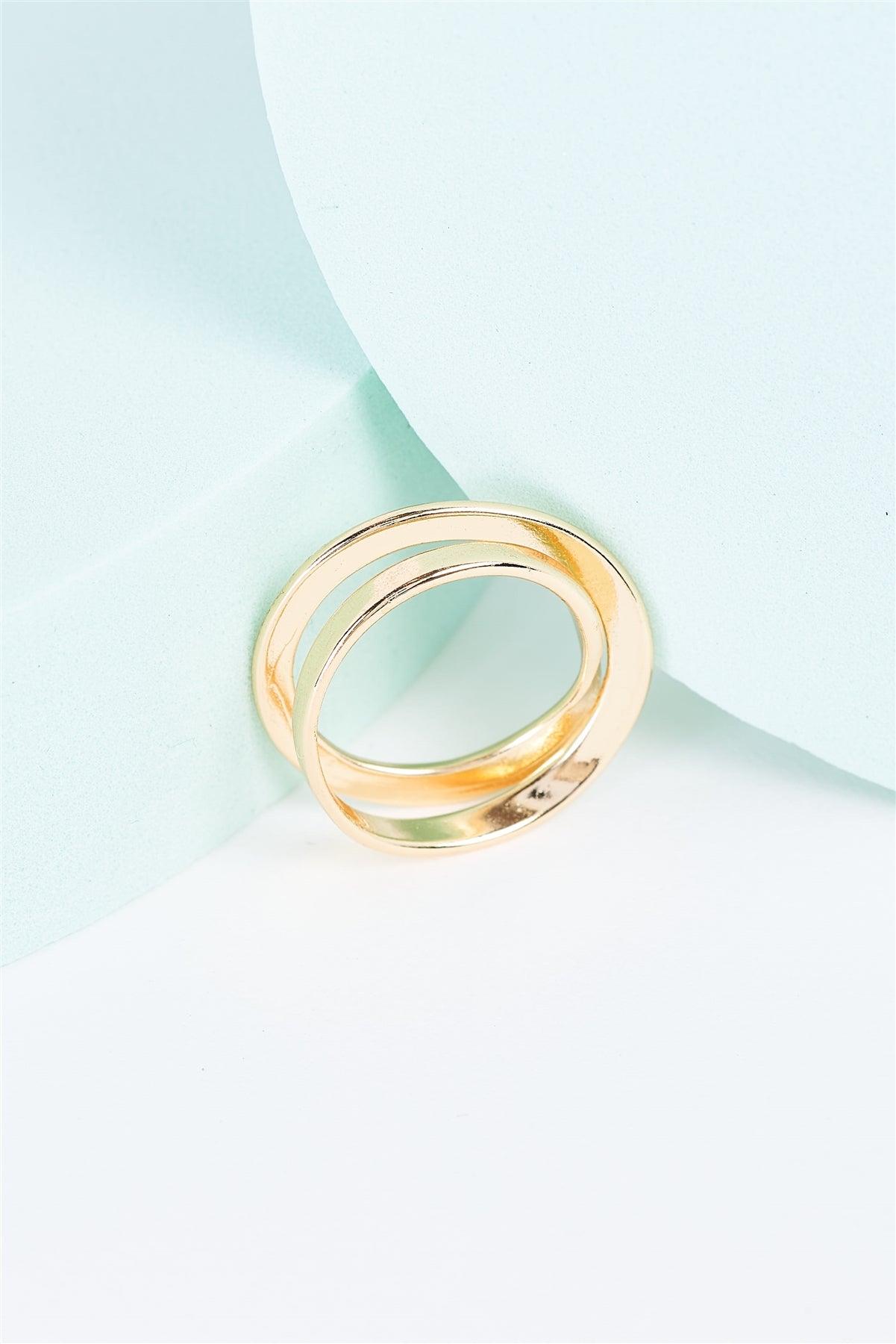 Gold Chic Double Ring /3 Pieces