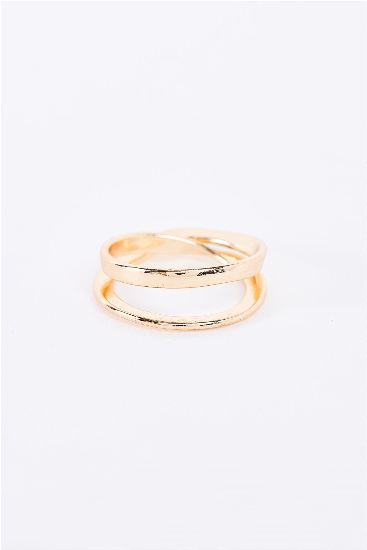 Gold Chic Double Ring /3 Pieces