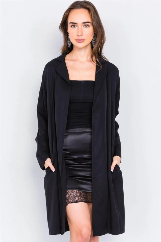 Black Satin Lace Nylon Cut Out Side Chic Mini Skirt /2-2-2 - Tasha Apparel Wholesale