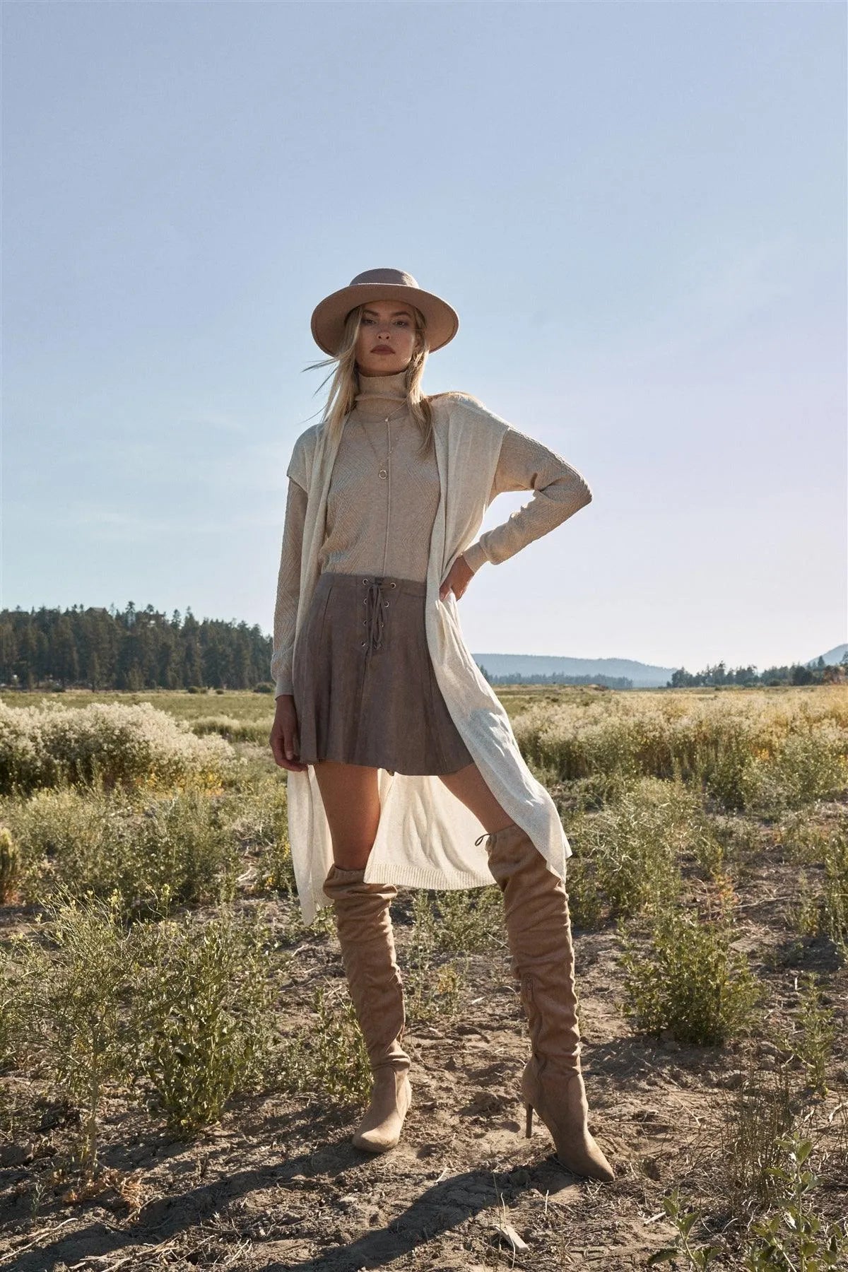 Oatmeal Short Sleeve Open Front Linen Cardigan /1-2-1 - Tasha Apparel Wholesale