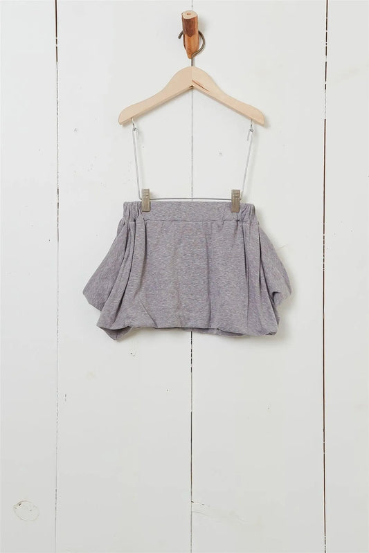 Toddler Girls Grey Double Pocket Solid Skirt /1-2-2-1 - Tasha Apparel Wholesale