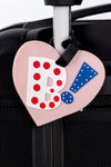 Heart Luggage Tag Initial Letter 