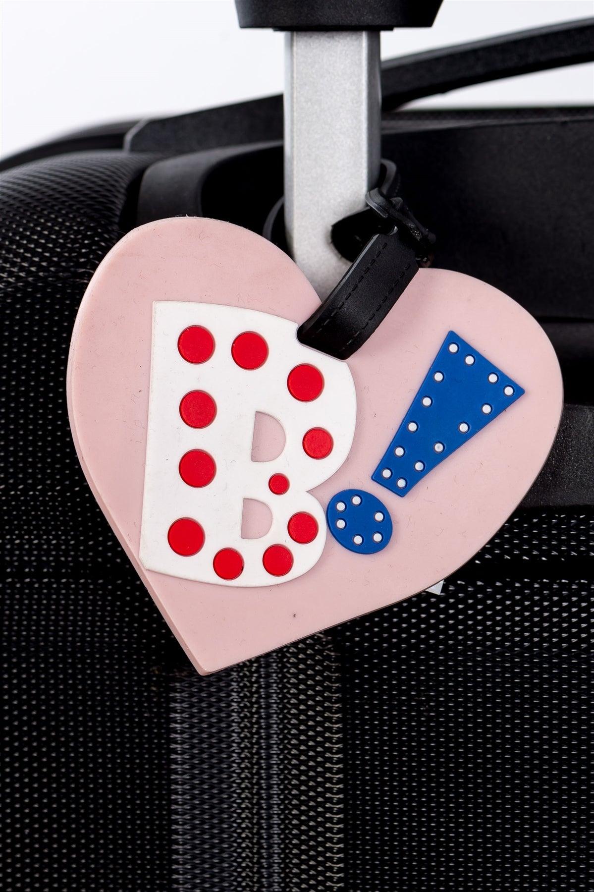 Heart Luggage Tag Initial Letter "B" - Tasha Apparel Wholesale