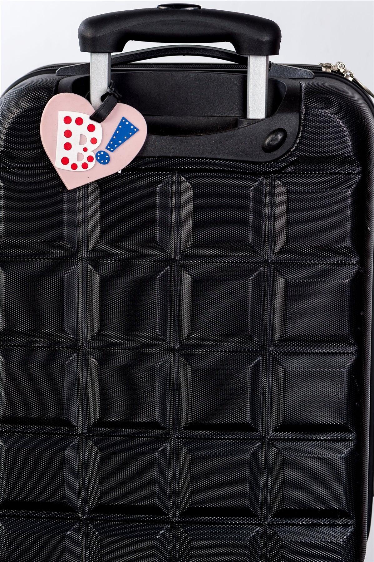 Heart Luggage Tag Initial Letter "B" / 3 pieces