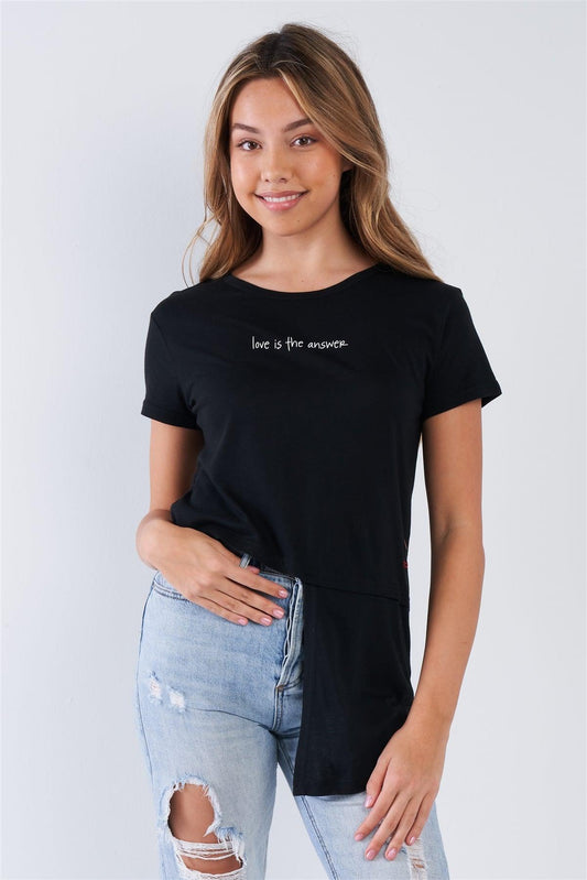 Inspirational Love Message "Love Is The Answer" Top - Tasha Apparel Wholesale