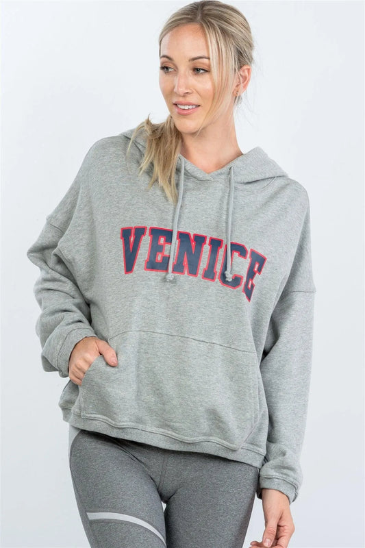 Grey Venice Pullover Hoodie / 3-2-1 - Tasha Apparel Wholesale