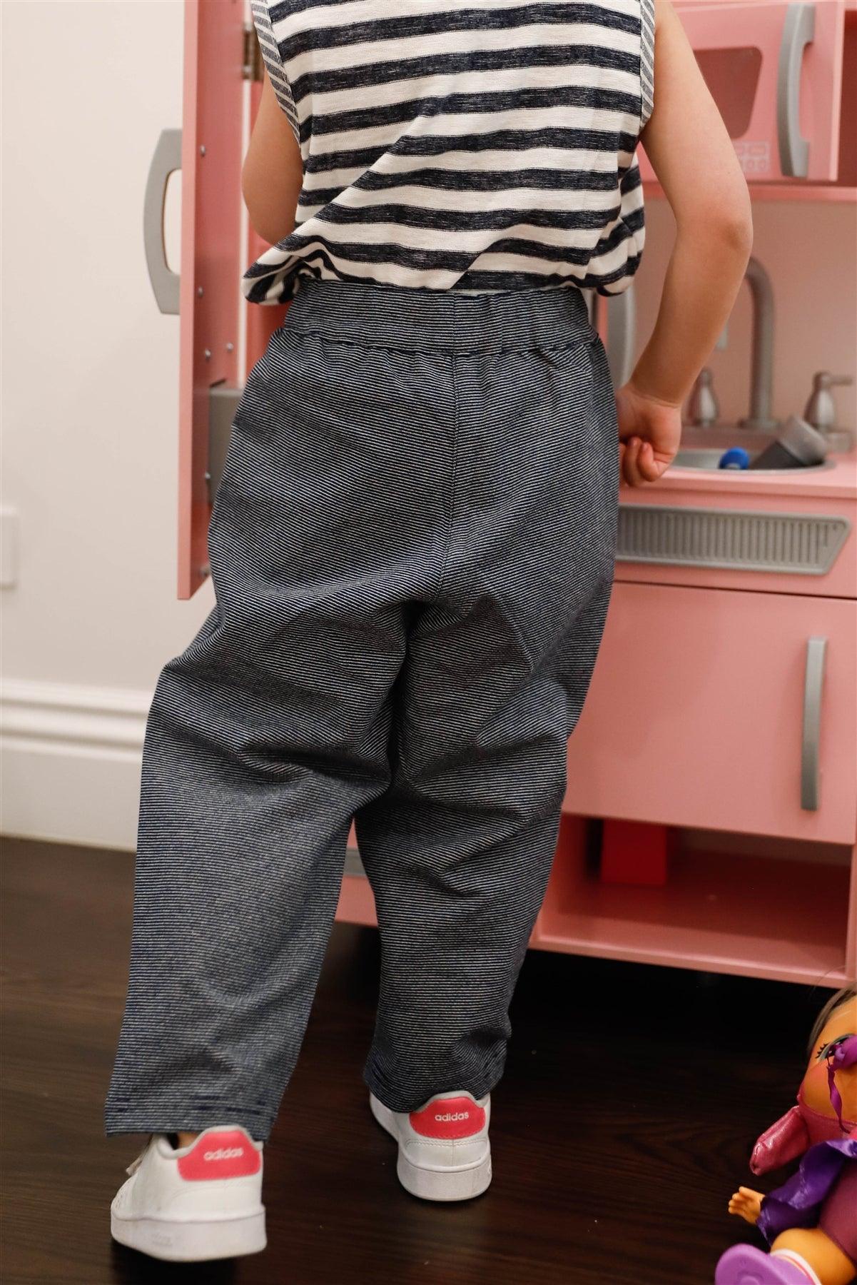 Toddler Girls Navy Stripe Cotton Pants /2-1-1-1