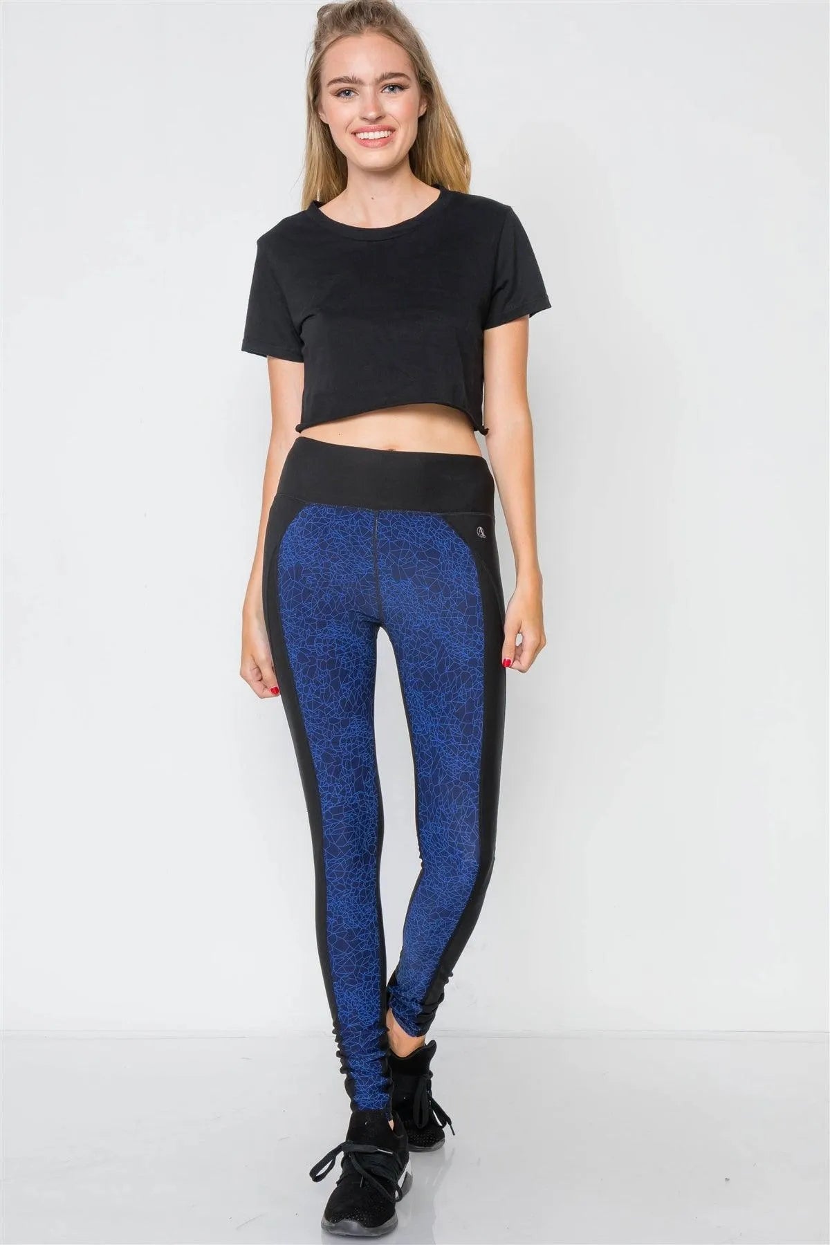 Dazzling Blue Sporty Active Legging /1-2-2-1 - Tasha Apparel Wholesale