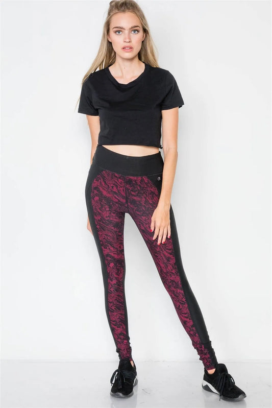 Jet Black Royal Sporty Active Legging - Tasha Apparel Wholesale