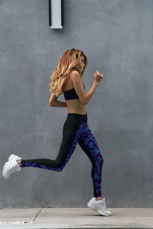 Jet Black Wedgewood Sporty Active Legging /1-2-2-1 - Tasha Apparel Wholesale