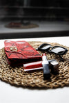 Red Faux Snake Leather Metal Rings Gold Chain Crossbody Bag /3 Bags - Tasha Apparel Wholesale