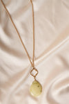 Mint Opulent Teardrop Stone Pendant Necklace /1 Piece
