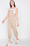 Coffee Casual Cinched Adjustable Overalls - Tasha Apparel Wholesale