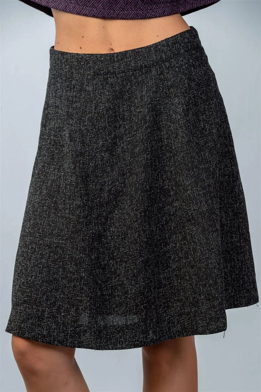 Black Knit Knee-Length Skirt /2-2-2 - Tasha Apparel Wholesale