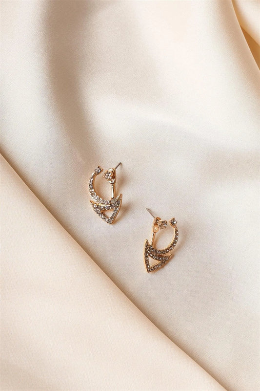 Gold Studded Anchor Earrings /6 Pairs - Tasha Apparel Wholesale