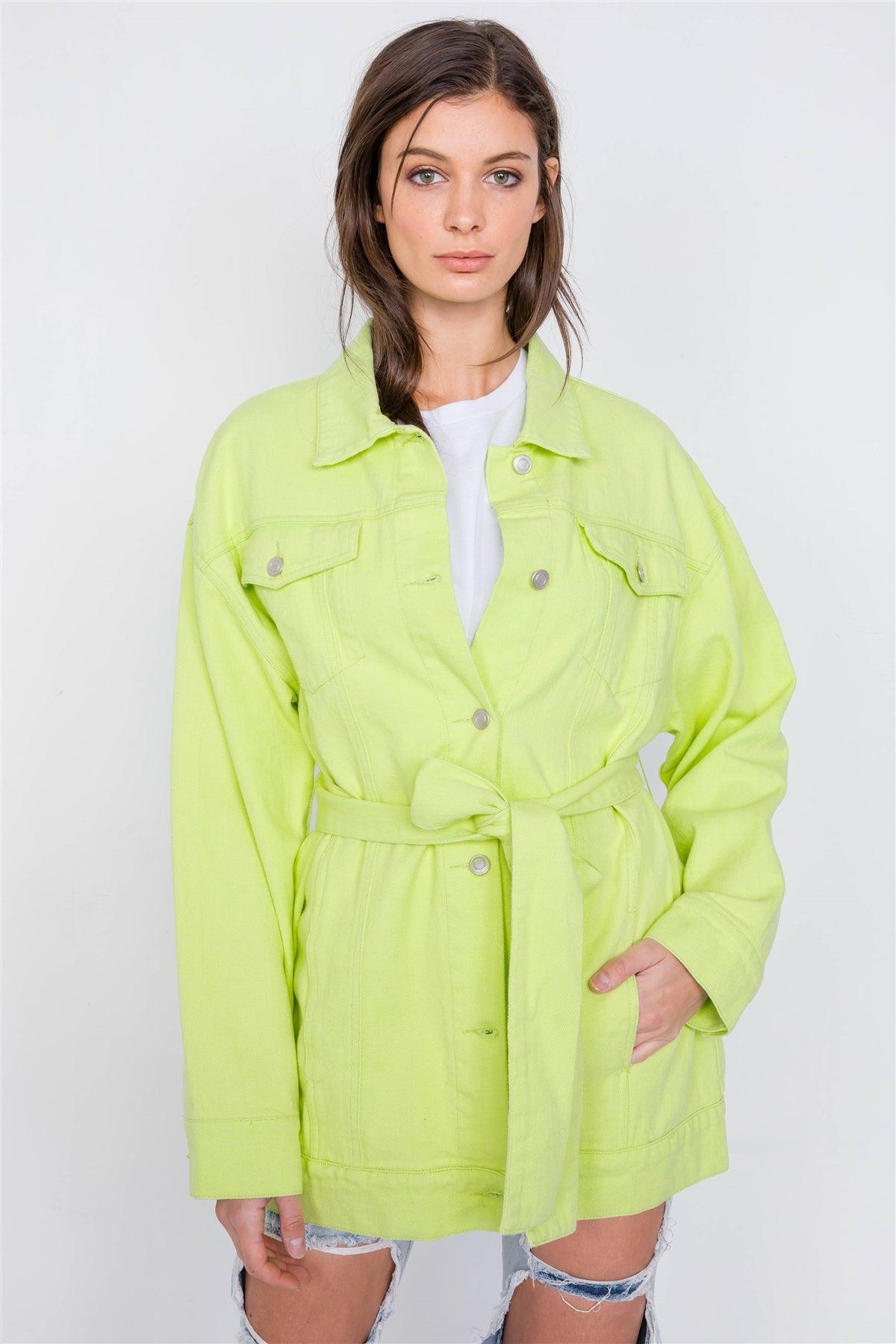 Lemonade Vintage Denim Mini Jean Dress Jacket  /4-2