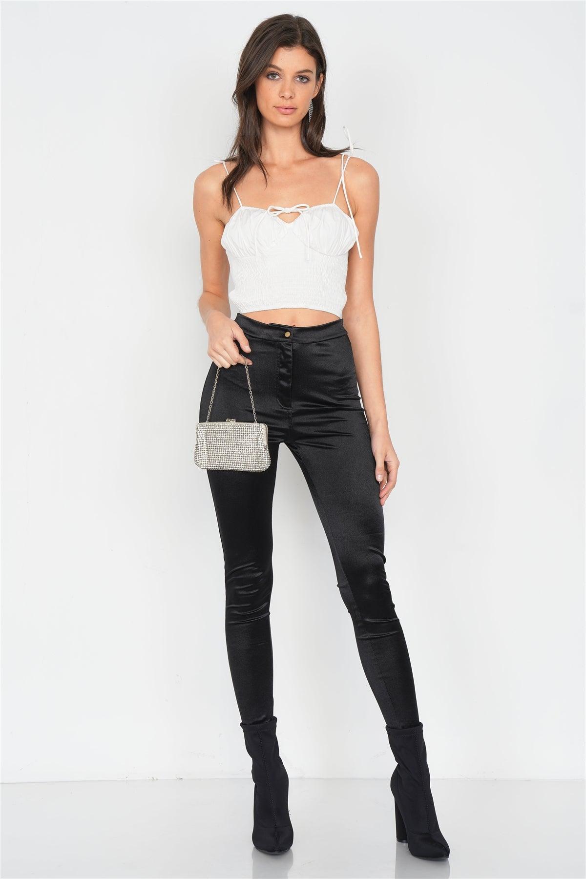 Off-White Ruched Bustier Elasticized Crop Top /3-2-1