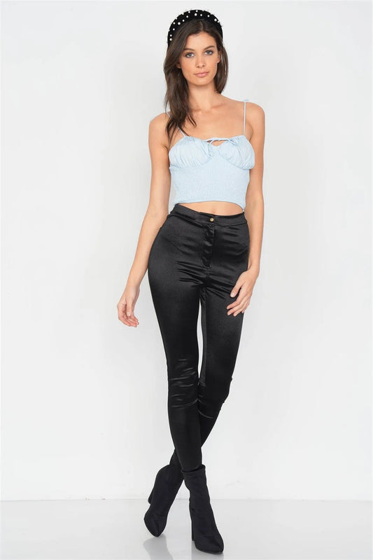 Sky Ruched Bustier Elasticized Crop Top /4-2-1 - Tasha Apparel Wholesale