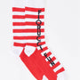 Fiorucci x Fun Striped Mid Calf Printed Logo Socks - Tasha Apparel Wholesale