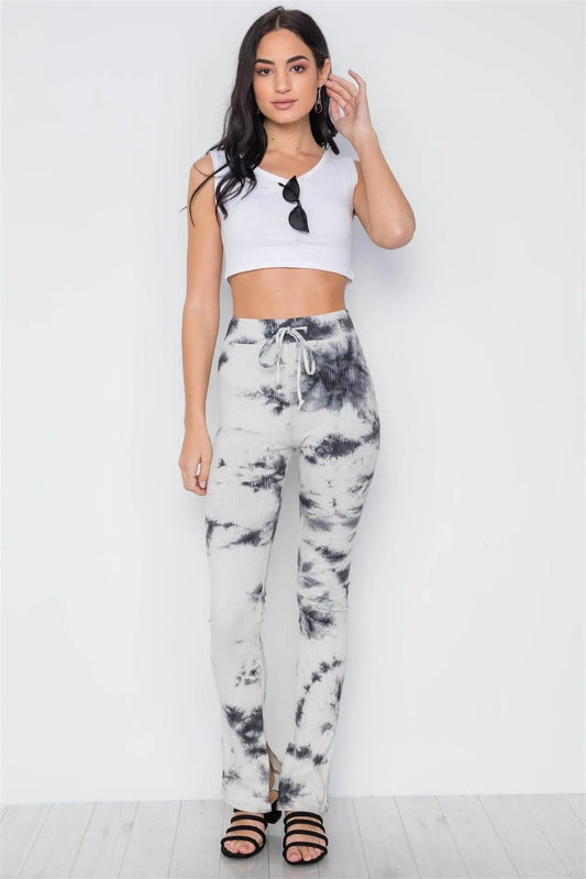 Boho High Waist Tie Dye Bell Bottom Pants /2-2-2 - Tasha Apparel Wholesale