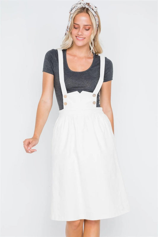Ivory Corduroy High-Waist Boho Skirt /2-2-2 - Tasha Apparel Wholesale