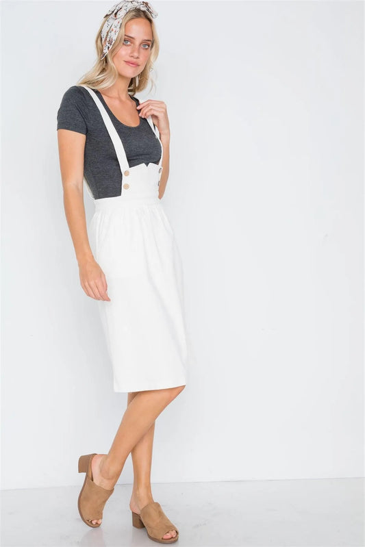Ivory Corduroy High-Waist Boho Skirt /3-2-2 - Tasha Apparel Wholesale