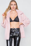 Mauve Open Front Long Sleeve Coat /2-2-2 - Tasha Apparel Wholesale