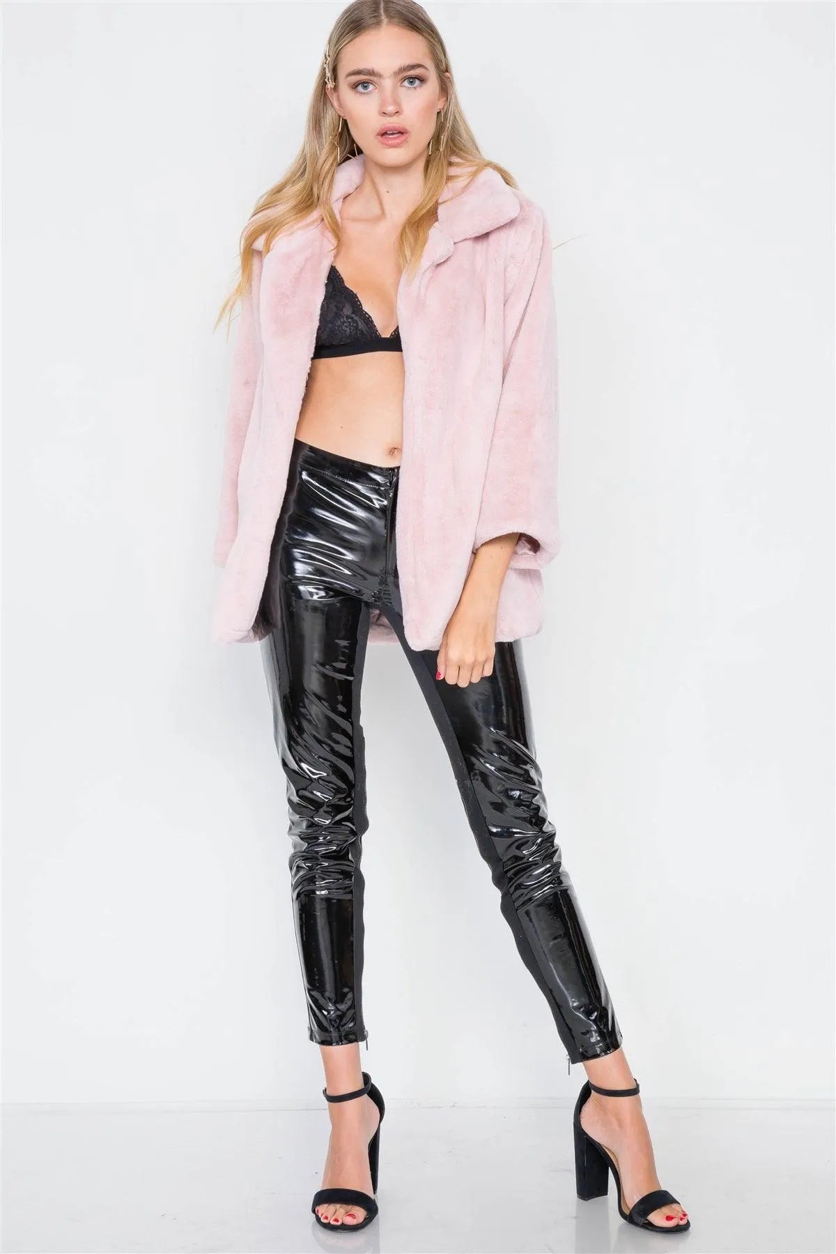 Mauve Open Front Long Sleeve Coat /2-2-2 - Tasha Apparel Wholesale