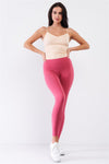 Coral Pink High-Rise Tight Fit Soft Yoga & Work Out Legging Pants /1-2-2-1