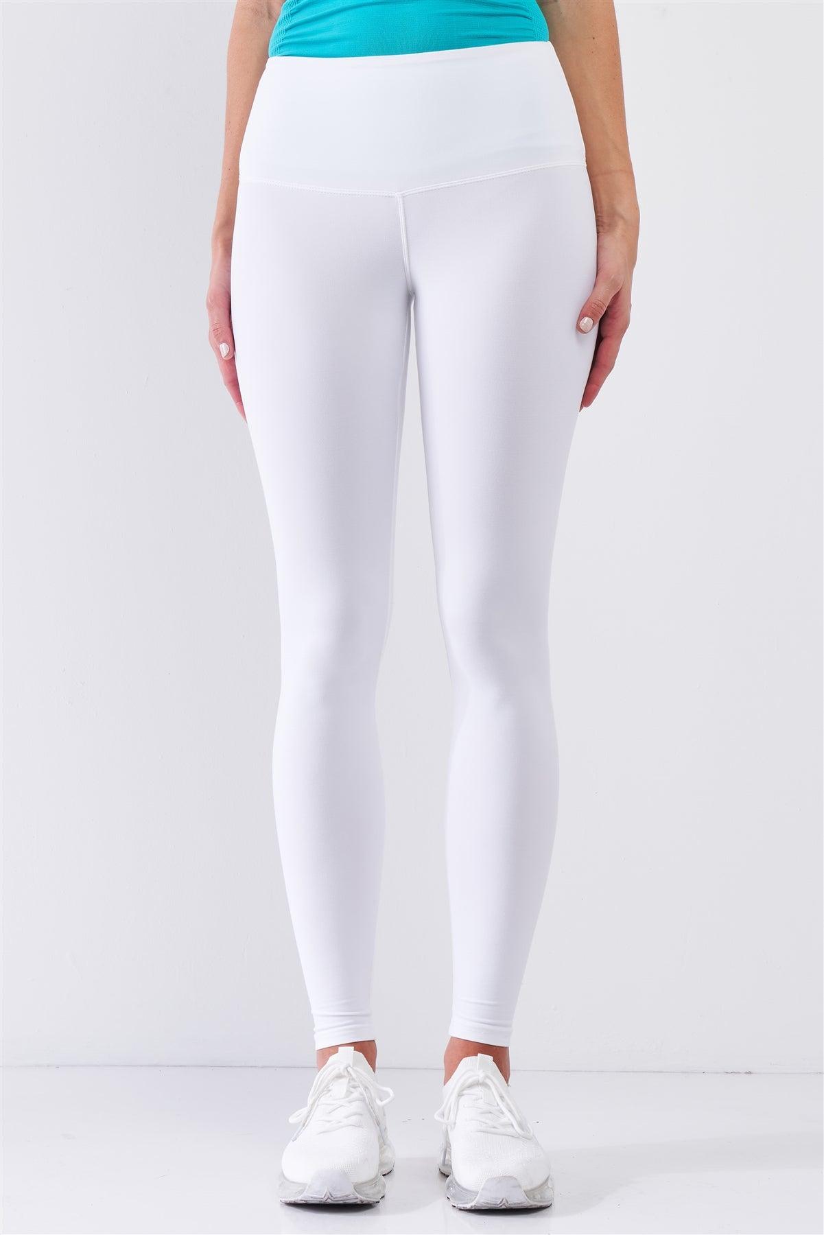 White High-Rise Tight Fit Soft Yoga & Work Out Legging Pants /1-2-2-1
