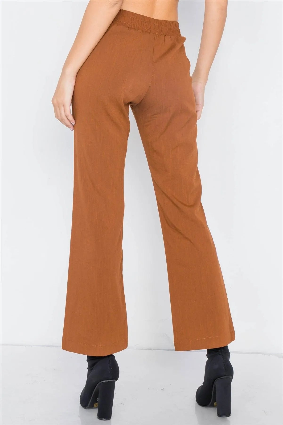 Copper Wide Leg Ankle Mid Rise Pant /3-2-1 - Tasha Apparel Wholesale