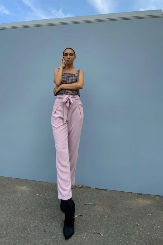 Pink Ankle Skinny Leg Dress Pants /2-2-1 - Tasha Apparel Wholesale