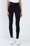 Black High Waist Elastic Waist Basic Ankle Length Leggings /2-4 - Tasha Apparel Wholesale