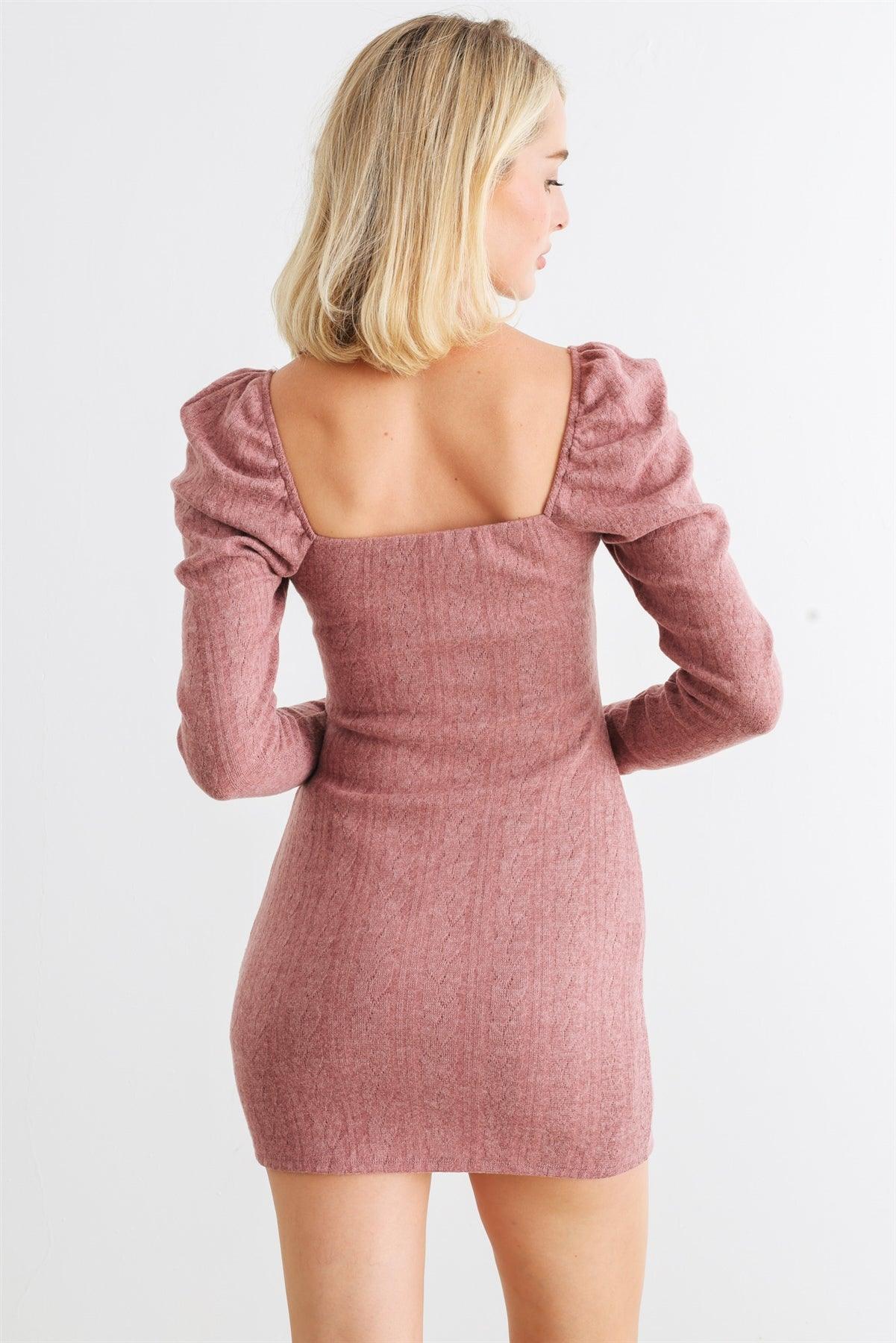 Mulberry Cable Knit Long Sleeve Mini Dress /1-2-2-1