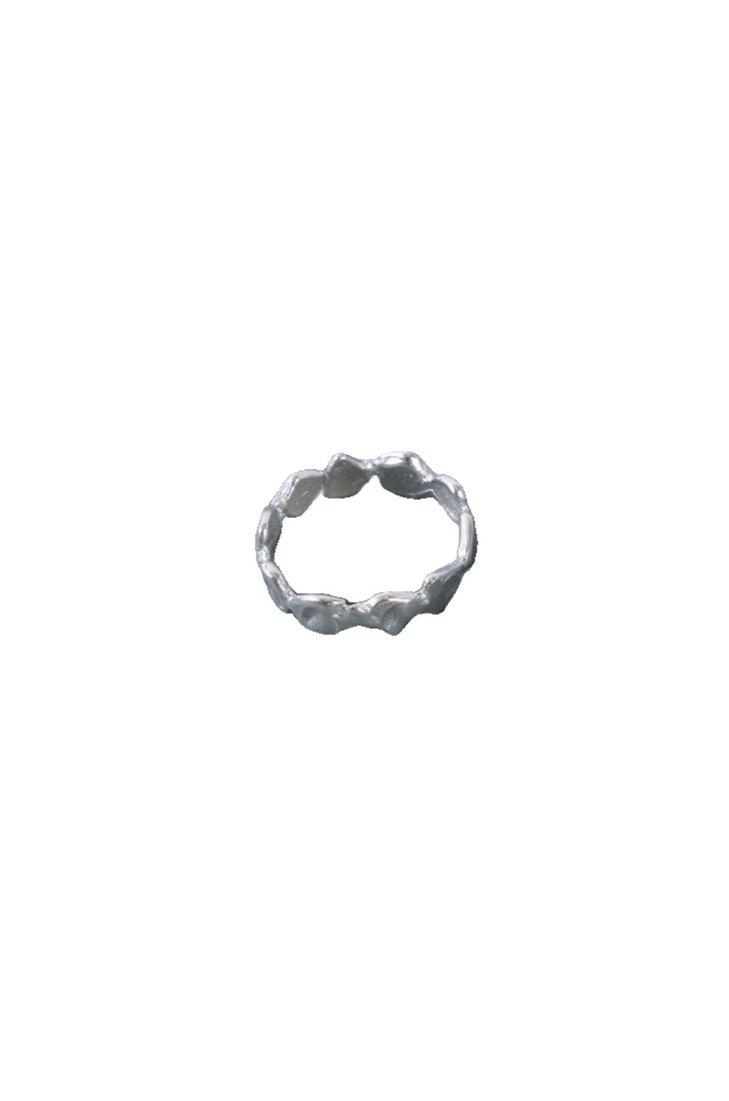 Silver Metal Circle Band Ring /6 Pieces