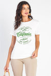 White Graphic Print 