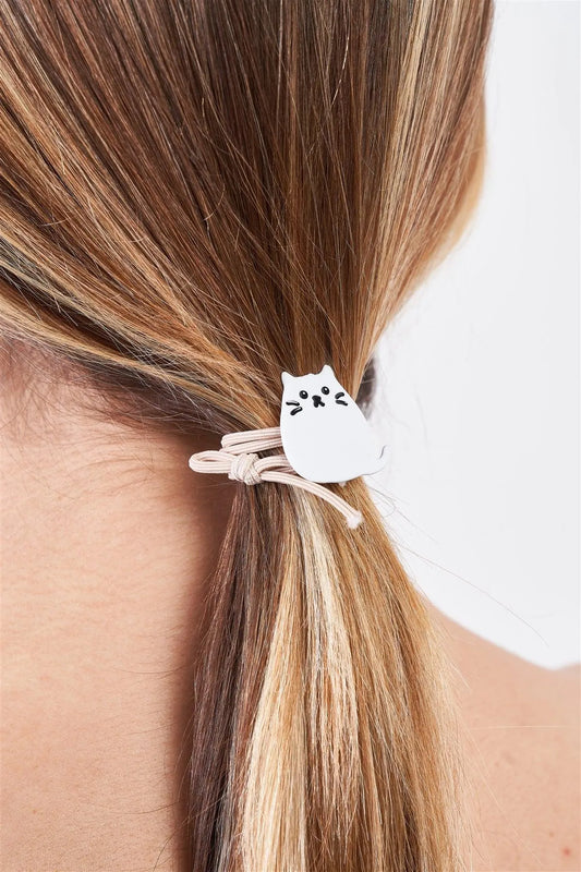 Nude Kawaii Kitten Thin Elastic Hair Tie /3 Pieces - Tasha Apparel Wholesale