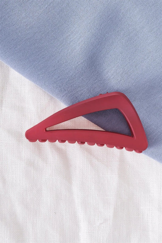 Matte Burgundy Geo Claw Hair Clip /3 Pieces - Tasha Apparel Wholesale