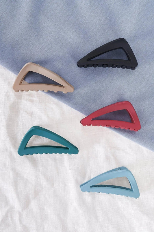 Matte Sea-Green Geo Claw Hair Clip /3 Pieces - Tasha Apparel Wholesale
