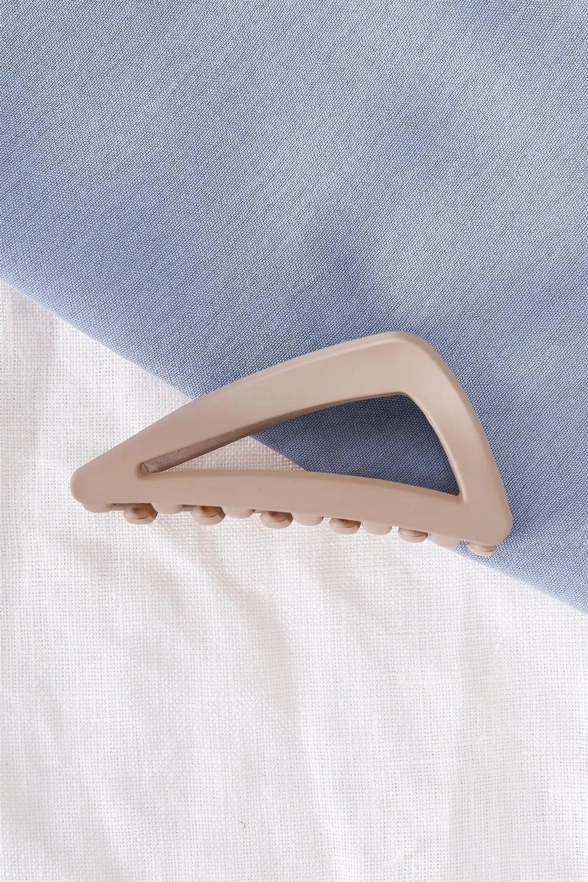 Matte Taupe Geo Claw Hair Clip /3 Pieces - Tasha Apparel Wholesale