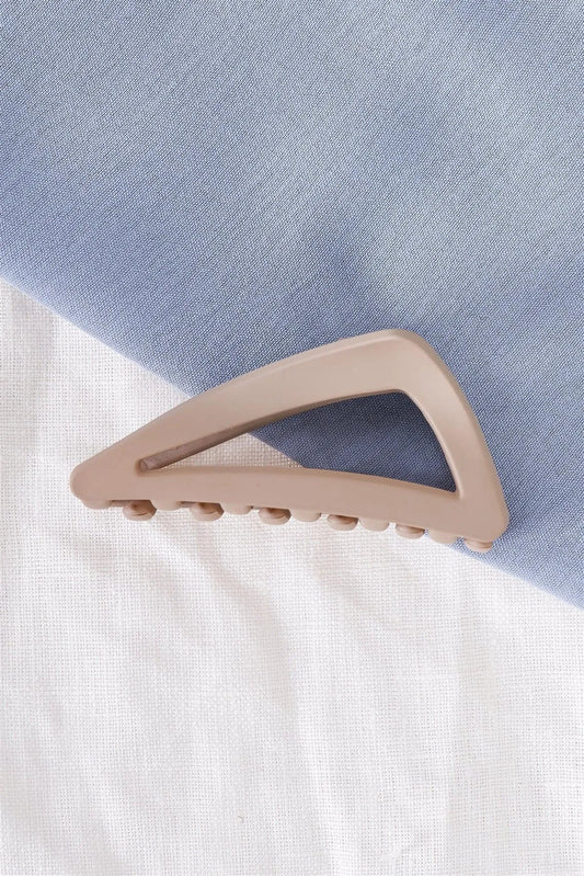 Matte Taupe Geo Claw Hair Clip /3 Pieces - Tasha Apparel Wholesale