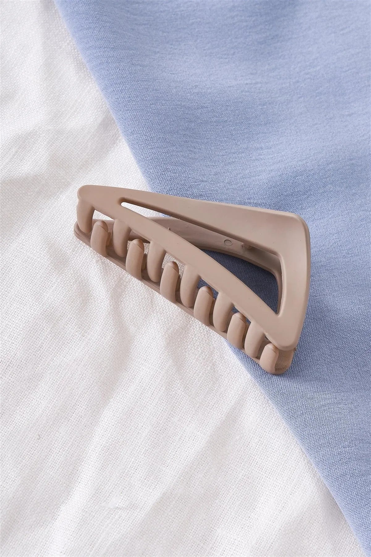 Matte Taupe Geo Claw Hair Clip /3 Pieces - Tasha Apparel Wholesale