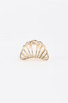 Gold Small Shell Shaped Cut-Out Hair Clip /3 Pieces