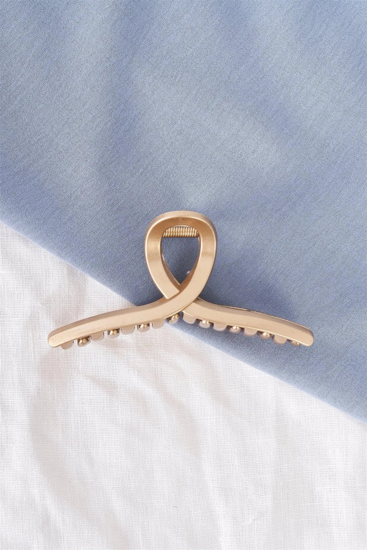 Bright Bronze Thin Open Loop Claw Hair Clip /3 Pieces - Tasha Apparel Wholesale
