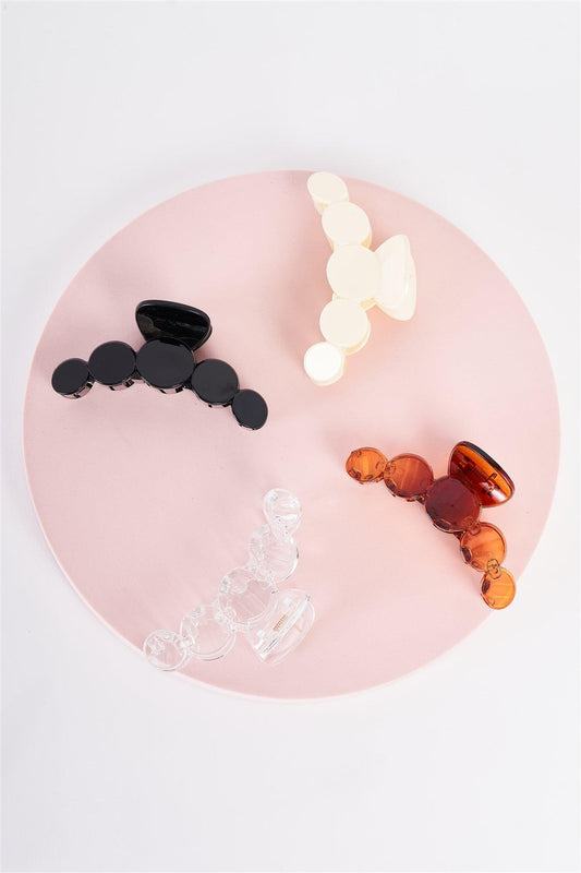 Black "Bubble" Glossy Hair Clip /3 Pieces - Tasha Apparel Wholesale