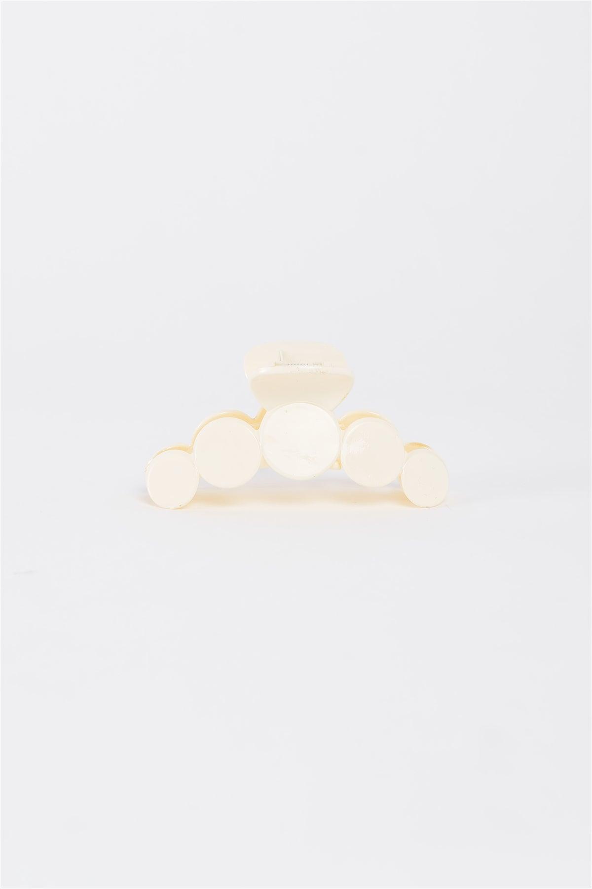 Ivory "Bubble" Glossy Hair Clip /3 Pieces